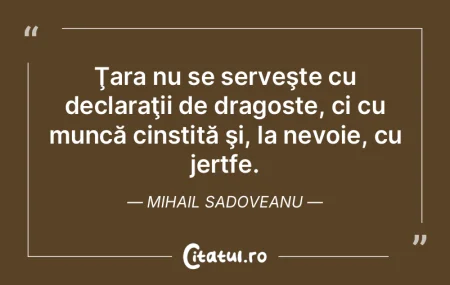 Ţara nu se serveşte cu declaraţii de ...