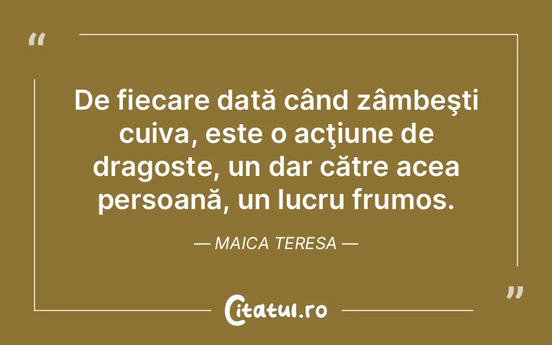 Citat Maica Teresa - citate dragoste