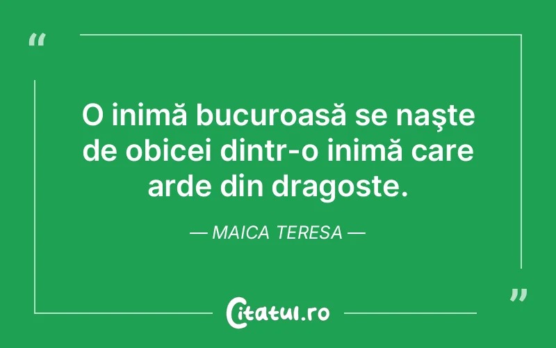 Citat Maica Teresa - citate dragoste