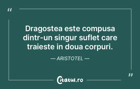 Dragostea este compusa dintr-un singur s...