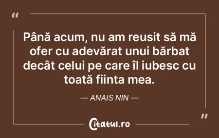 Până acum, nu am reușit să mă ofer ...