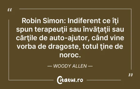Robin Simon: Indiferent ce îţi spun te...