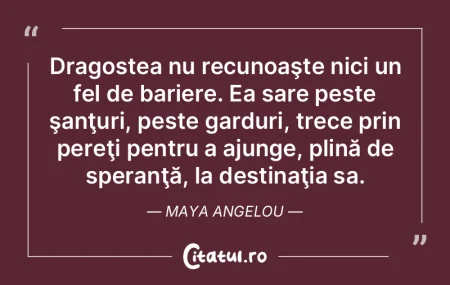 Dragostea nu recunoaşte nici un fel de ...