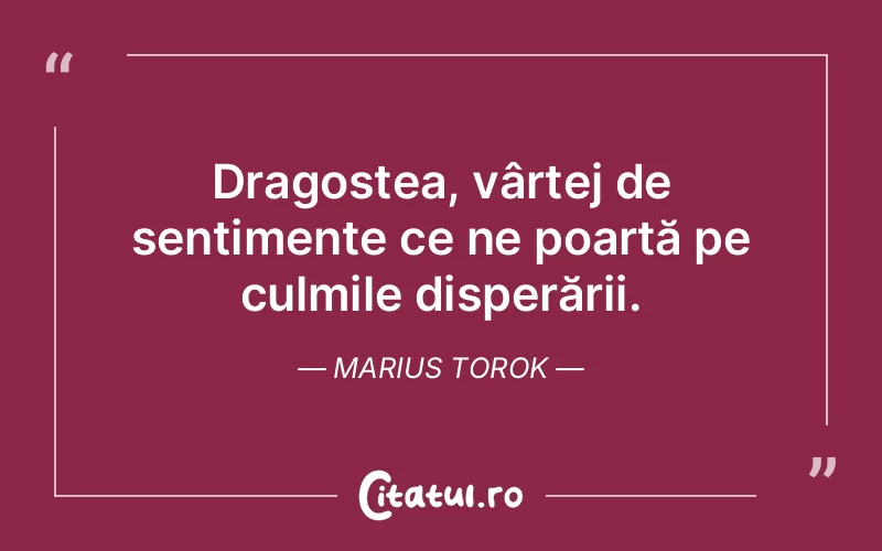Citat Marius Torok - citate dragoste
