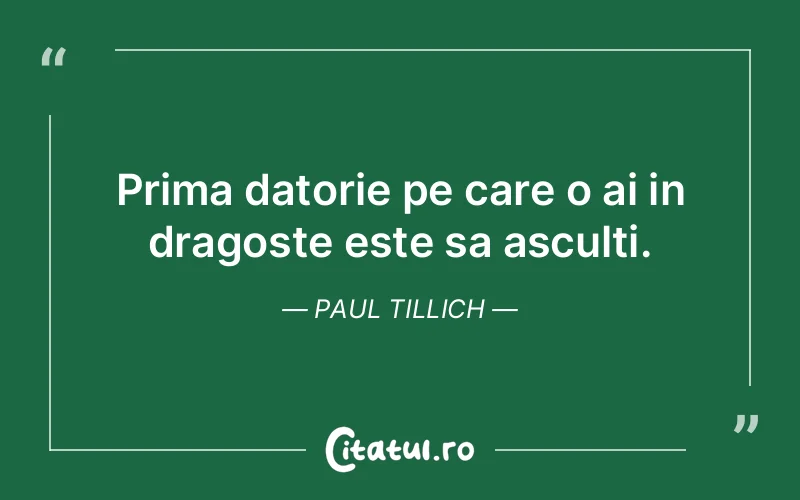 Citat Paul Tillich - citate dragoste