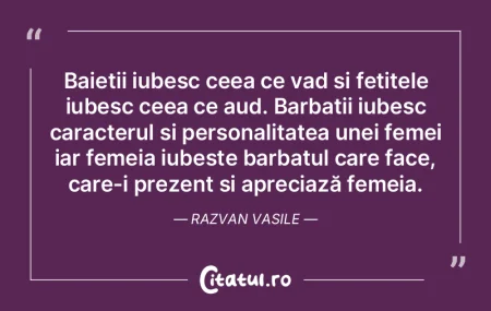 Baietii iubesc ceea ce vad si fetitele i...