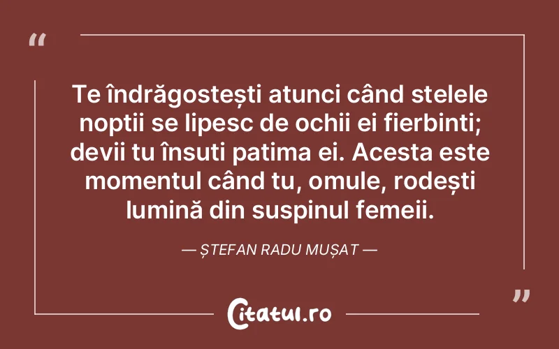 Citat Ștefan Radu - citate dragoste