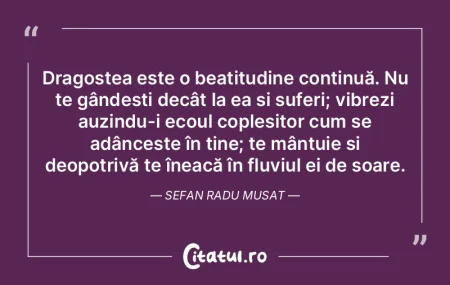 Dragostea este o beatitudine continuă. ... Dragostea este o beatitudine continuă. ...