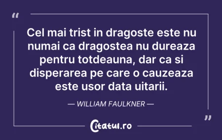 Citeste si: Cel mai trist in dragoste este nu numai ...