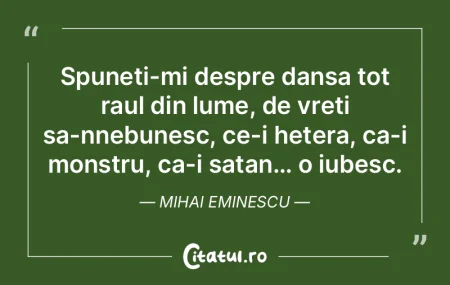 Spuneti-mi despre dansa tot raul din lum...