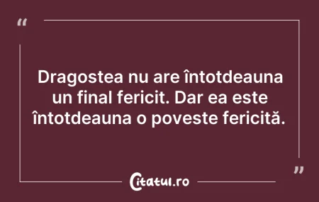 Dragostea nu are întotdeauna un final f...