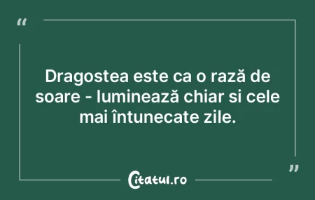 Dragostea este ca o rază de soare - lum...