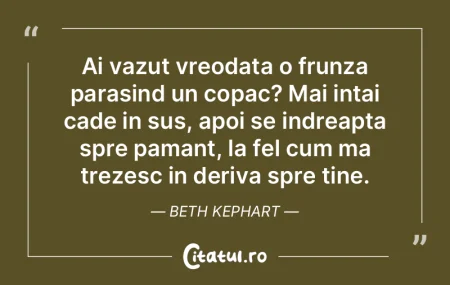 Ai vazut vreodata o frunza parasind un c...