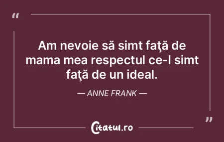 Am nevoie să simt faţă de mama mea re...