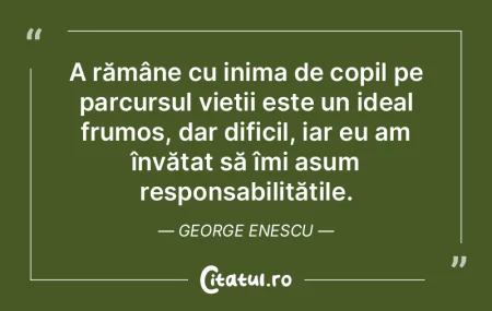 A rămâne cu inima de copil pe parcursu...