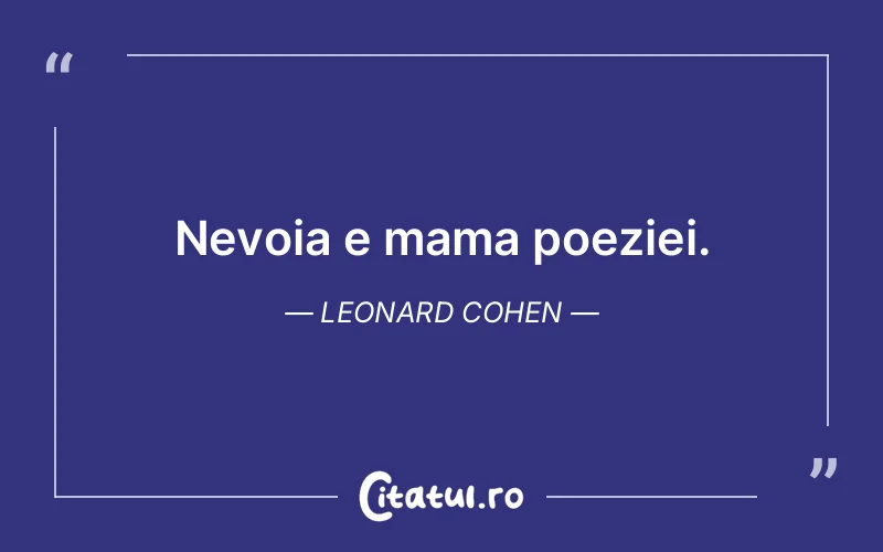 Citat Leonard Cohen - citate familie