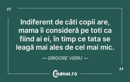 Indiferent de câți copii are, mama îi...