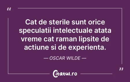 Cat de sterile sunt orice speculatii int...