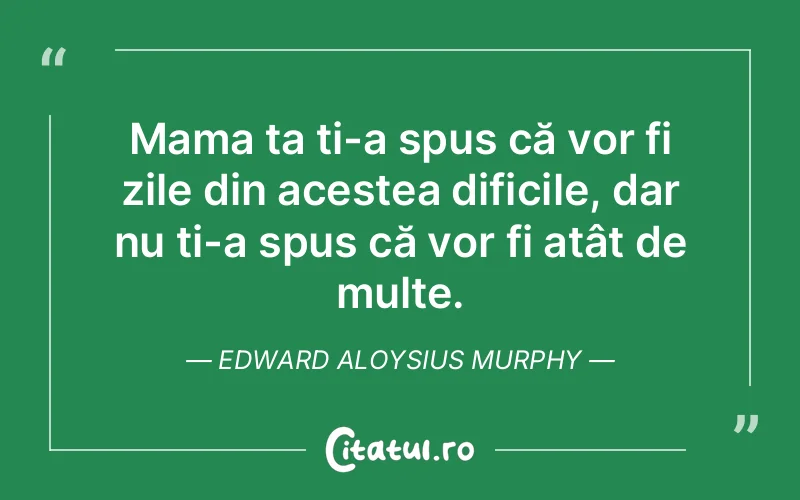 Citat Edward Aloysius Murphy - citate familie