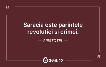 Saracia este parintele revolutiei si cri...