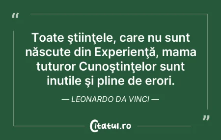 Toate ştiinţele, care nu sunt născute...