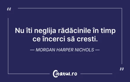 Citeste si: Nu îți neglija rădăcinile în timp ce înc...