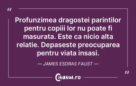 Profunzimea dragostei parintilor pentru ...