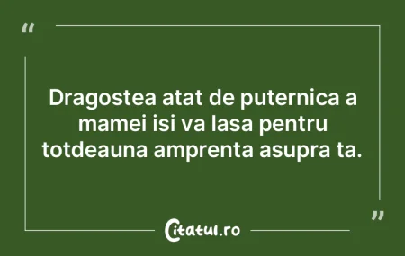 Dragostea atat de puternica a mamei isi ...