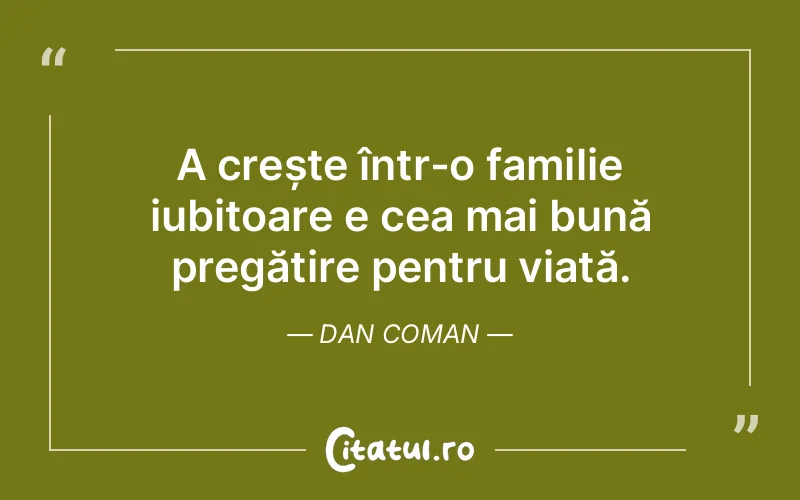 Citat Dan Coman - citate familie