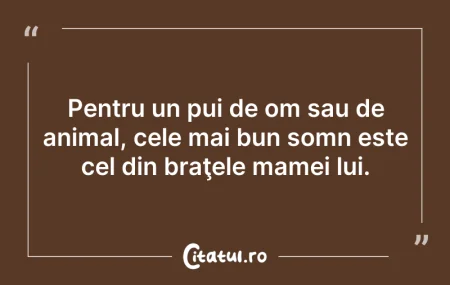 Citeste si: Pentru un pui de om sau de animal, cele ...