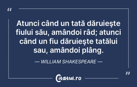 Atunci când un tată dăruieşte fiului...