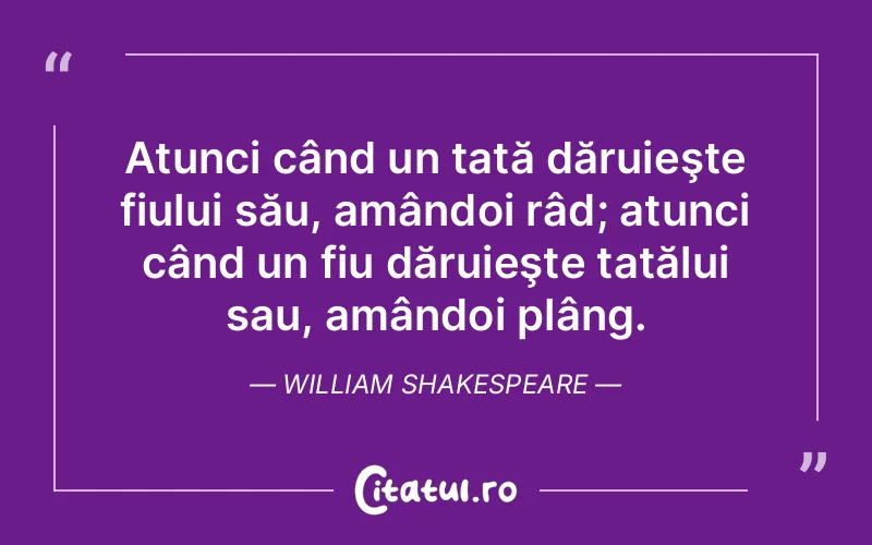 Citat William Shakespeare - citate familie