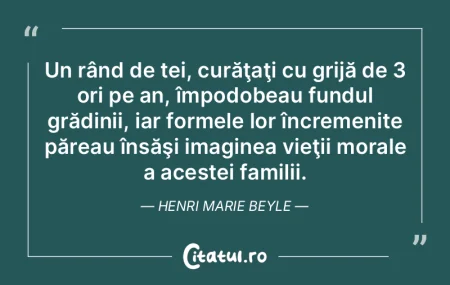 Un rând de tei, curăţaţi cu grijă d...