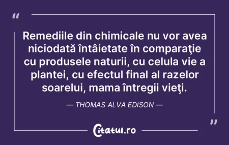 Remediile din chimicale nu vor avea nici...