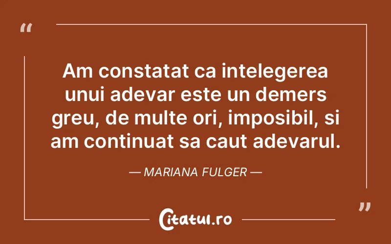 Citat Mariana Fulger - citate familie