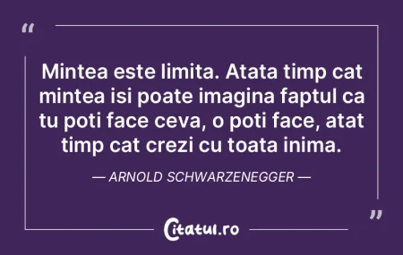 Mintea este limita. Atata timp cat minte...