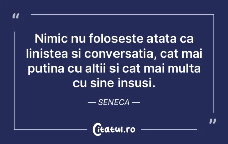 Nimic nu foloseste atata ca linistea si ...