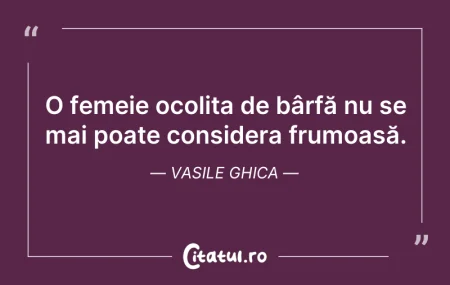 O femeie ocolita de bârfă nu se mai po...