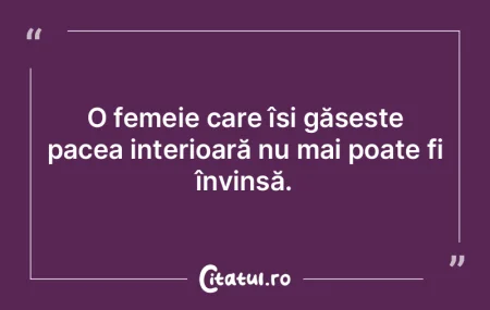 O femeie care își găsește pacea inte...