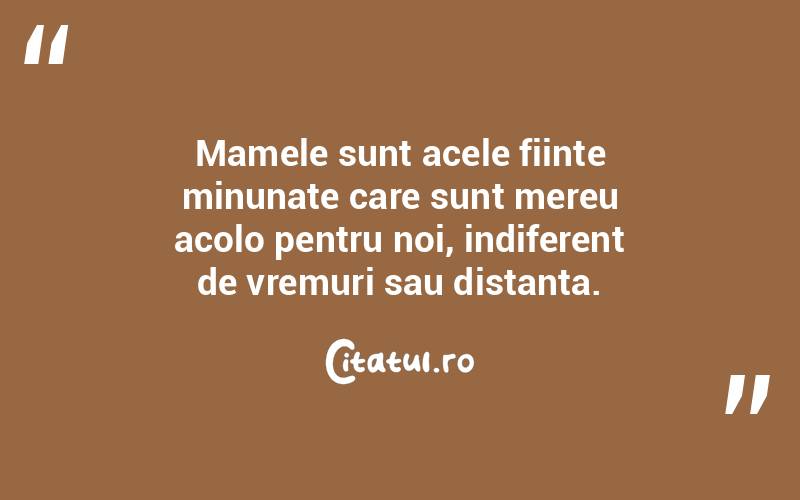 Mamele sunt acele fiinte minunate care sunt mereu acolo pentru noi, indiferent de vremuri sau distanta.