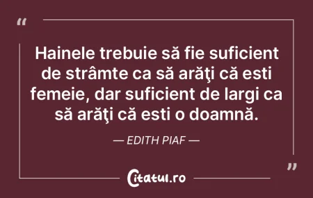 Hainele trebuie să fie suficient de str...