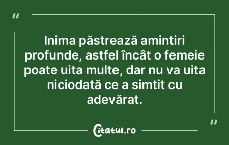 Inima păstrează amintiri profunde, ast...
