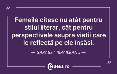 Femeile citesc nu atât pentru stilul li...