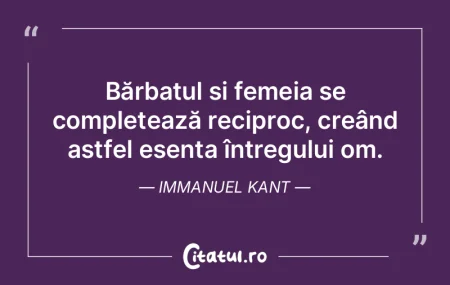 Bărbatul și femeia se completează rec...