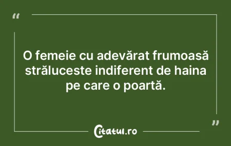 O femeie cu adevărat frumoasă străluc...