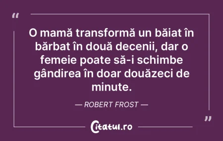 O mamă transformă un băiat în bărba...