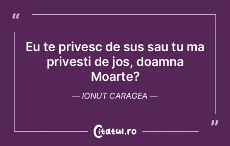 Eu te privesc de sus sau tu ma privesti ...