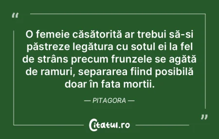 O femeie căsătorită ar trebui să-și...