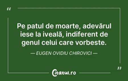 Pe patul de moarte, adevărul iese la iv...