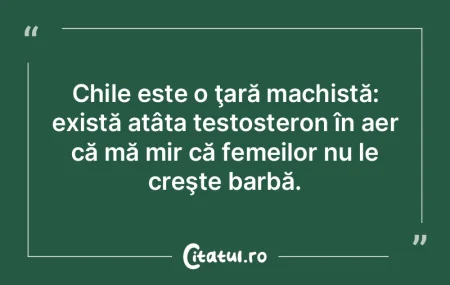 Chile este o ţară machistă: există a...